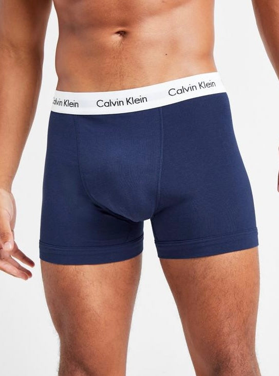 Calvin Klein Men’s Underwear 3-Pack Red White Blue Trunks Waistband Briefs