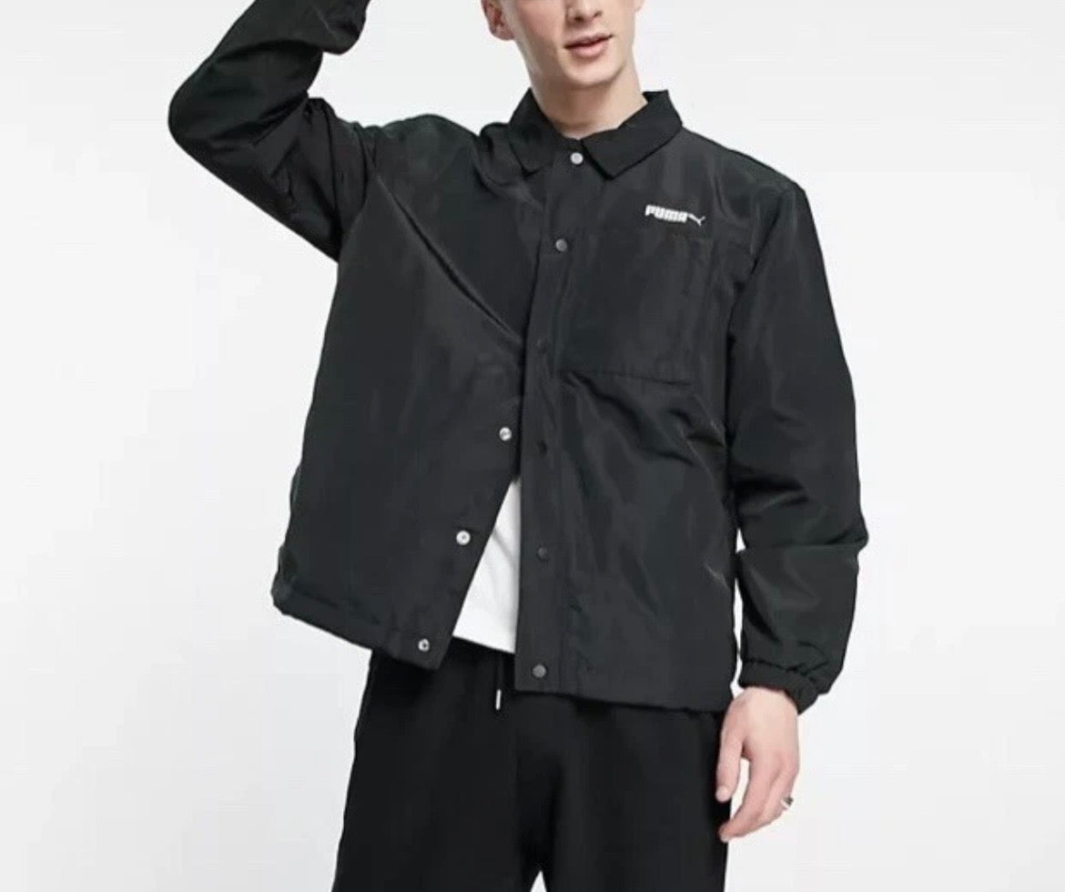 PUMA Coach Jacket Mens Black - Medium