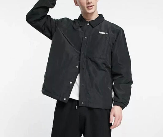 PUMA Coach Jacket Mens Black - Medium