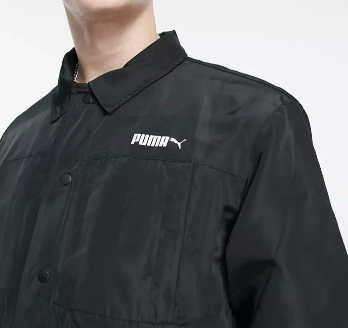 PUMA Coach Jacket Mens Black - Medium
