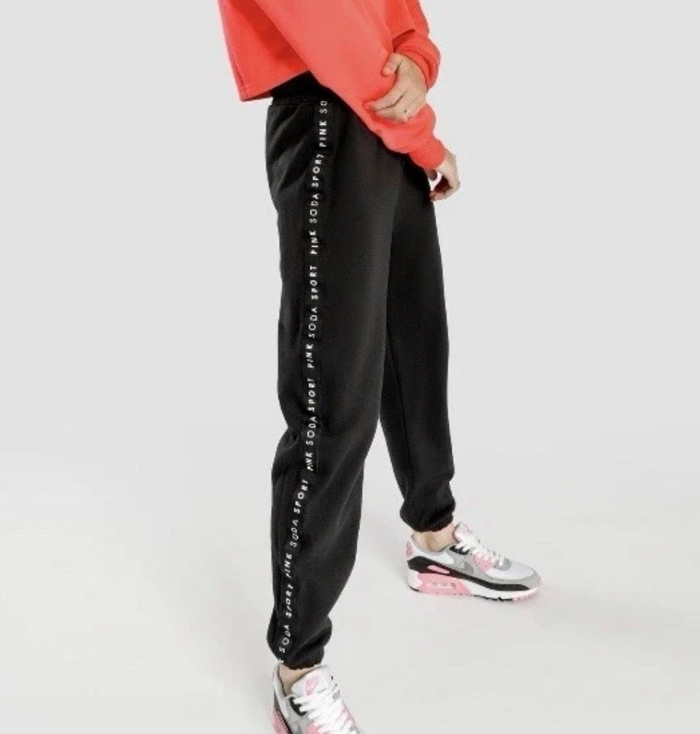 Pink Soda Sport Volt Tape Pants Womens - Black