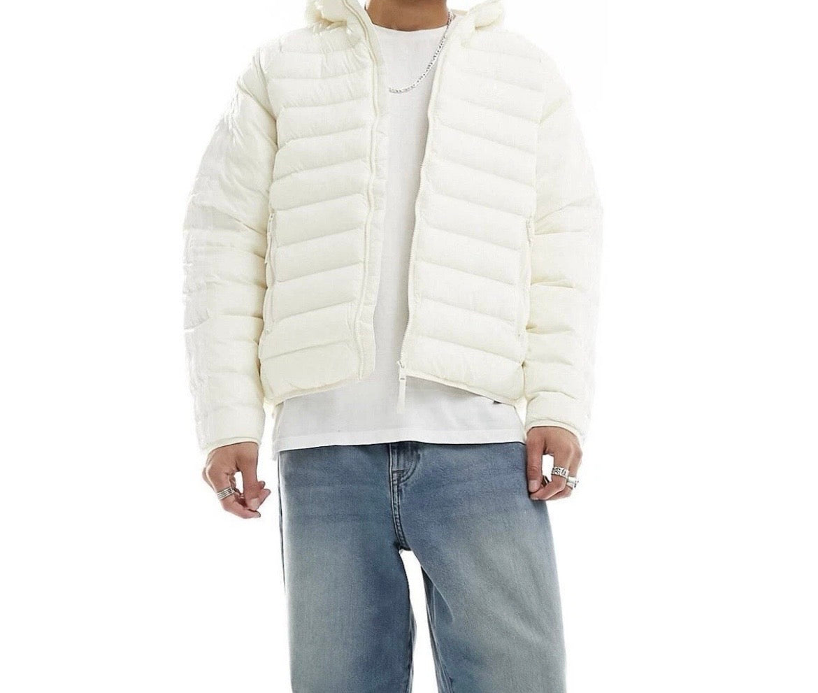 adidas Originals Padded Jacket Mens Puffer Full Zip Off White