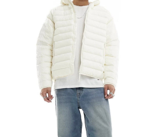 adidas Originals Padded Jacket Mens Puffer Full Zip Off White