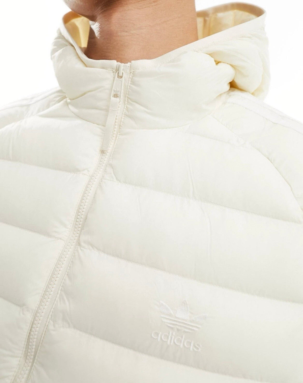 adidas Originals Padded Jacket Mens Puffer Full Zip Off White