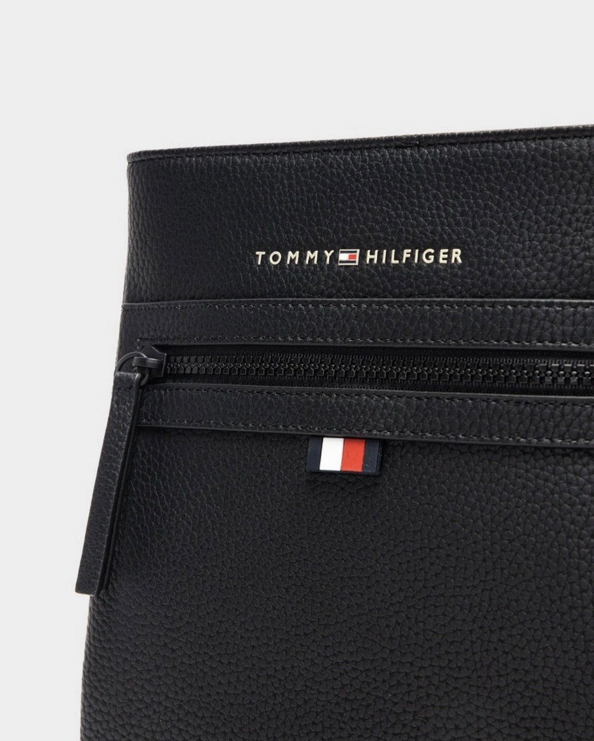 Tommy Hilfiger Essential Cross Body Bag Black PU Leather