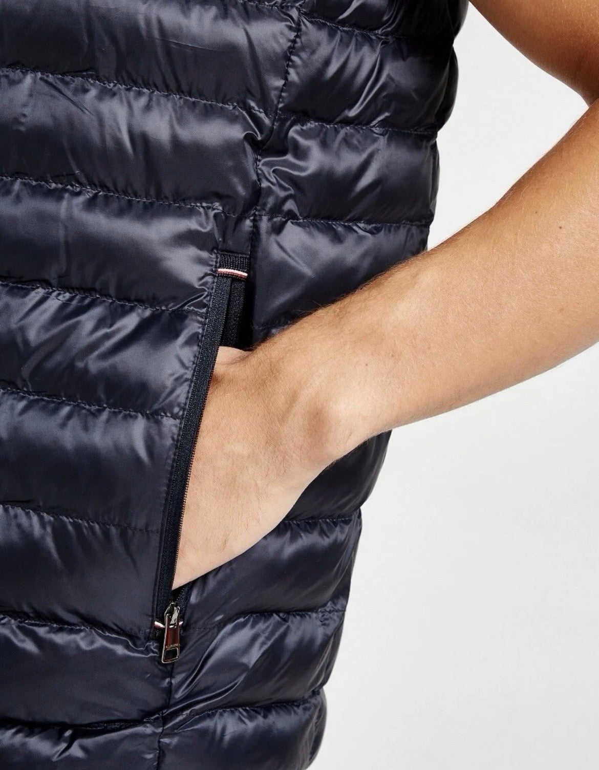 Tommy Hilfiger Padded Vest Puffer Mens Dark Blue Packable Quilted XXL