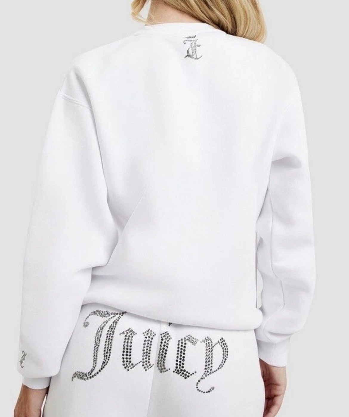JUICY COUTURE Diamante Sweater Jumper White Womens Sweater