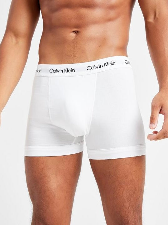 Calvin Klein Men’s Underwear 3-Pack Red White Blue Trunks Waistband Briefs