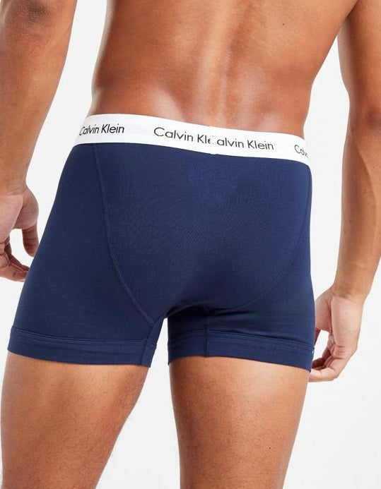 Calvin Klein Men’s Underwear 3-Pack Red White Blue Trunks Waistband Briefs